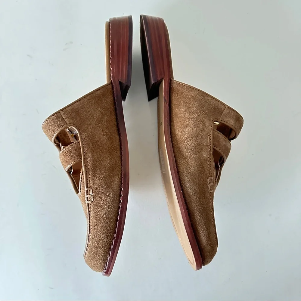 NEW Dolce Vita Haydee Double Buckle Cinnamon Suede Mary Jane Women's Mule, Sz 9 - Picture 7 of 11